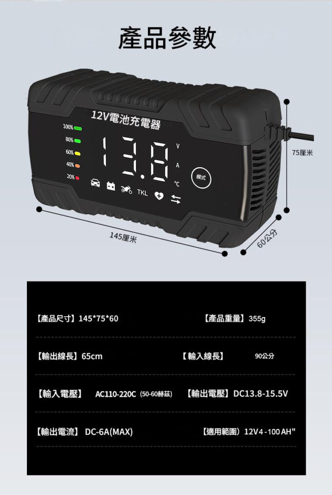 電瓶修復 12V6A 脈衝充電器   鉛酸電池修復達人實測激推!：圖片 4