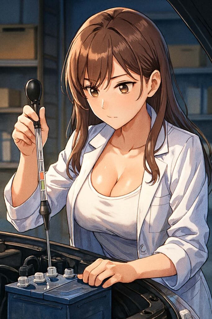 電瓶液更換後比重不足原因